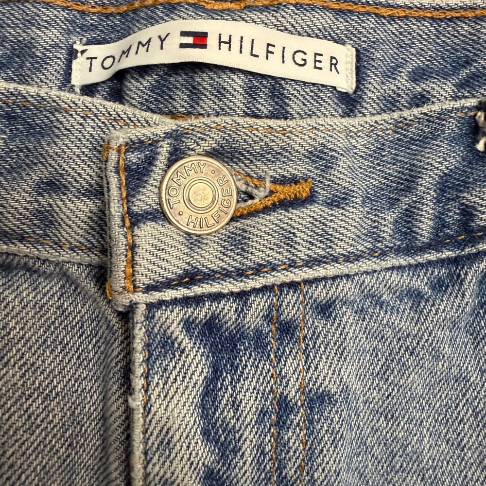 Vintage Tommy Hilfiger Mens Size 32x23 Light Wash Wide Leg Denim Jeans - Picture 10 of 11